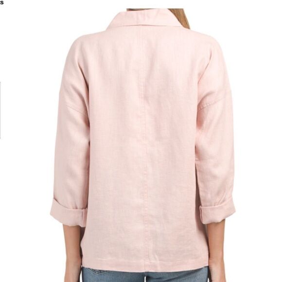 NWT Eileen FISHER Organic Linen Shawl Collar Jacket SIZE US XL NEW WITH TAG​​​ - Picture 2 of 2
